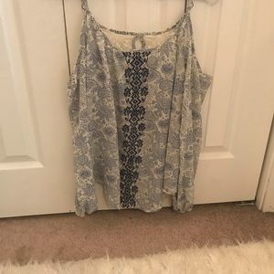 Paisley Blue and White Blouse